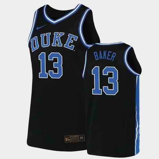 Men Duke Blue Devils Joey Baker Replica Black College Basketball Jersey